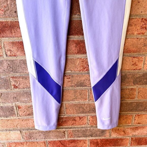 Nike Dri-FIT One Pastel Purple Green Blue Colorblock Girl's Leggings - Picture 11 of 12